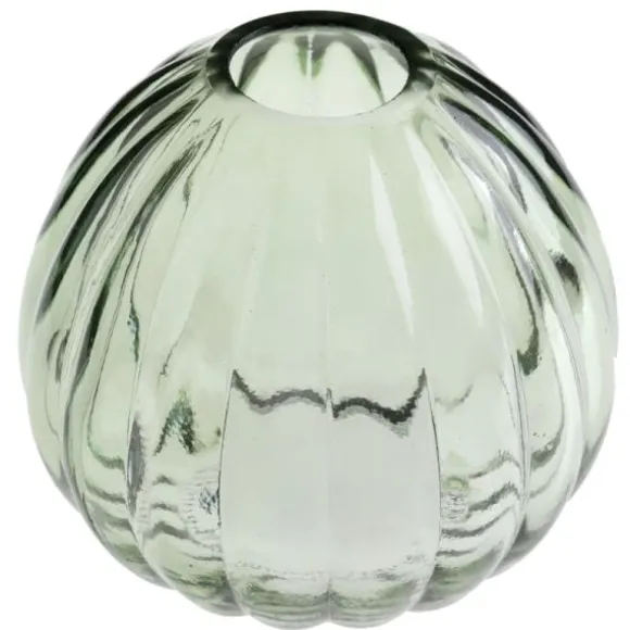 Vase boule en verre - 8,5 x 7 cm - Vert Eucalyptus