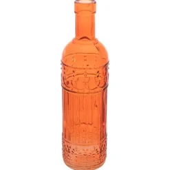 Vase bouteille en verre - Mambo - 6,5 x 25 cm - Collection Goûter Vitaminé - Couleur au choix