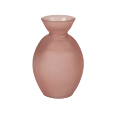 Vase ondulé en verre - 6 x 8,5 cm - Couleur Parme