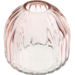 Vase rond en verre - 8 x 7 cm - Parme