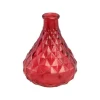 Vase rouge en forme de flacon en verre - 9,5 x 12,5 cm - Saint-Valentin