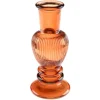 Vase rétro en verre - 5,5 x 11,5 cm - Terracotta