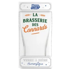 Verre à bière humoristique - Collection Boys Club - Modèle au choix