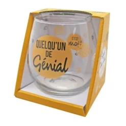 Verre cadeau avec message - Modèle au Choix