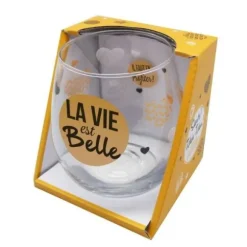 Verre cadeau avec message - Modèle au Choix