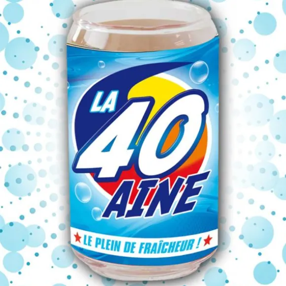 Verre Canette "La 40aine, Le Plein De Fraîcheur !"