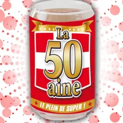 Verre Canette "La 50aine Le Plein de Super"