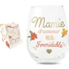 Verre à eau "Mamie d'Amour, tu es formidable" - Collection Mamie Chérie