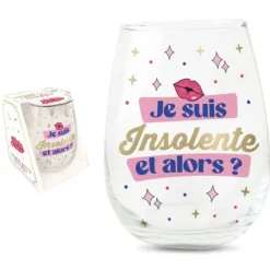 Verre rond humoristique - Collection Girls Club - Modèle au choix