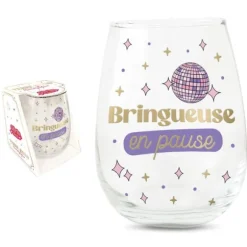 Verre rond humoristique - Collection Girls Club - Modèle au choix