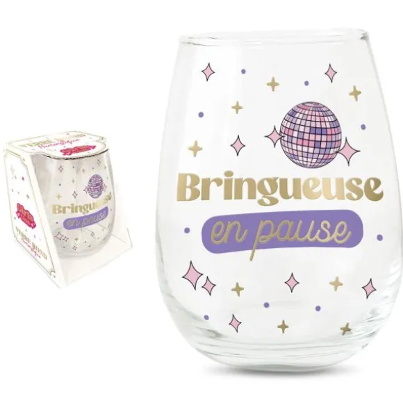 Verre rond humoristique - Collection Girls Club - Modèle au choix
