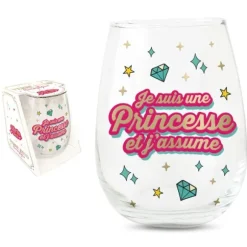 Verre rond humoristique - Collection Girls Club - Modèle au choix