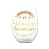 Verre rond pour anniversaire - Joyeux Anniversaire