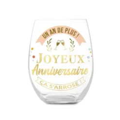 Verre rond pour anniversaire - Joyeux Anniversaire