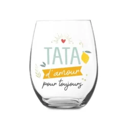 Verre rond - Tata d'amour - Collection Famille d'Amour