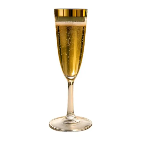 6 verres à eau de luxe réutilisables avec bordure en plastique - Couleur au choix