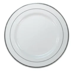 6 verres à eau de luxe réutilisables avec bordure en plastique - Couleur au choix