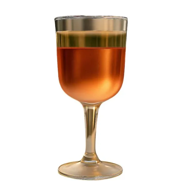 6 verres à eau de luxe réutilisables avec bordure en plastique - Couleur au choix