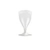 10 Verres à Eau et Vin en Plastique - Blanc Perle