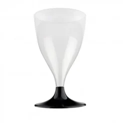 10 Verres à Eau et Vin en Plastique - Noir