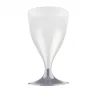 10 Verres à Eau et Vin en Plastique - Gris