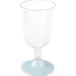 6 verres à pied en polystyrène - 207 ml - Couleur au choix