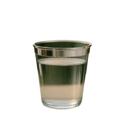 6 verres à vin de luxe réutilisables avec bordure en plastique - Couleur au choix