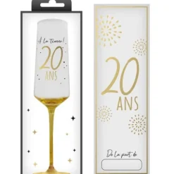 Verre à vin en verre pour anniversaire - Âge au choix