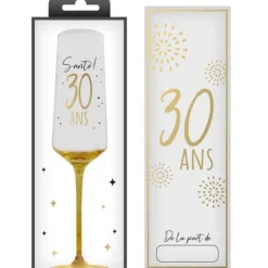 Verre à vin en verre pour anniversaire - Âge au choix