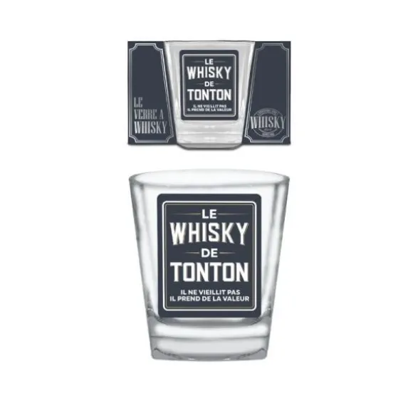 Verre à Whisky affectif - Le Whisky de Tonton - Collection Famille d'Amour