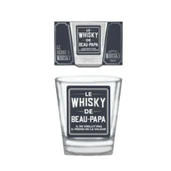 Verre à Whisky affectif - Le Whisky de Beau-Papa - Collection Famille d'Amour