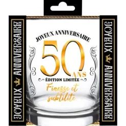 Verre à whisky en verre pour anniversaire - Âge au choix