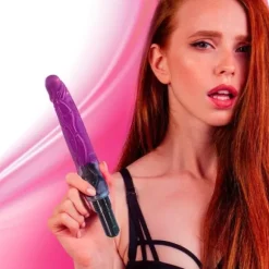 Vibromasseur transparent - 22 cm - Couleur Aléatoire