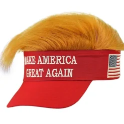 Visière de Président "Make America Great Again" avec cheveux