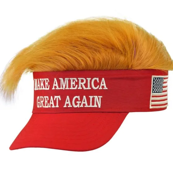 Visière de Président "Make America Great Again" avec cheveux