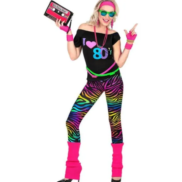 Visière rose fluo des Années 80 pour adulte
