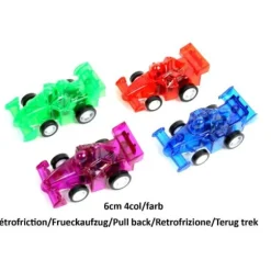 Voiture de Course Rétro-Friction - 6 cm - Couleur Aléatoire