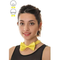 Véritable noeud papillon - Jaune fluo
