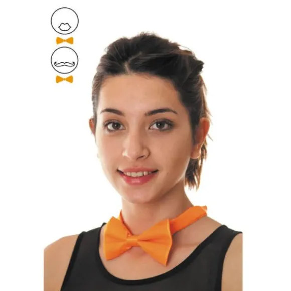 Véritable noeud papillon - Orange fluo
